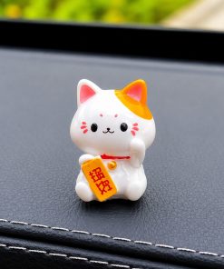Mèo Thần Tài Trang Trí Chậu Cây Thu Hút Tài Lộc